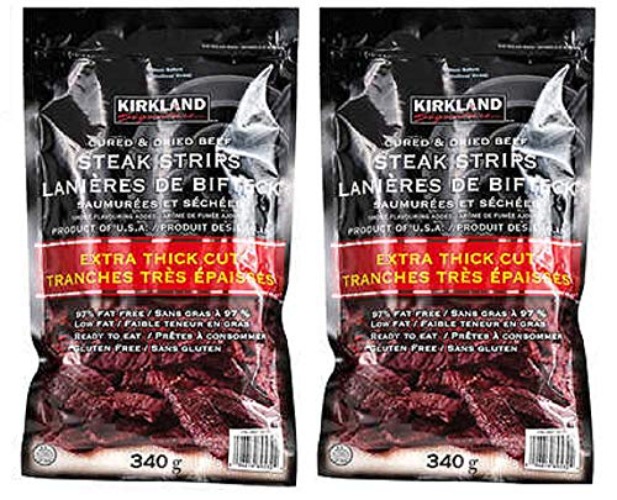 Kirkland Signature Premium Cuts Natural Extra Thick Steak Strips, 340 g (12 oz), 2-Pack