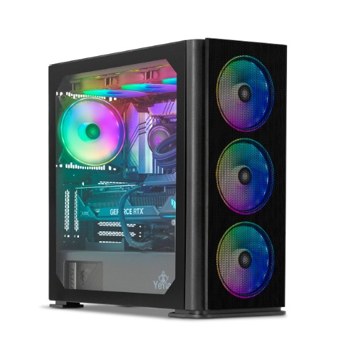 YEYIAN ODACHI Intel 13th Gen VR PC Gaming,i9 13900KF 5.80 GHz Desktop Computer, Nvidia Geforce RTX 4090 24GB, 32GB DDR5 5200Mhz,2TB NVMe SSD,2TB HDD,WiFi 6, Win 11 Home,7 ARGB Fans,1000W PSU - i9 13900KF | RTX 4090