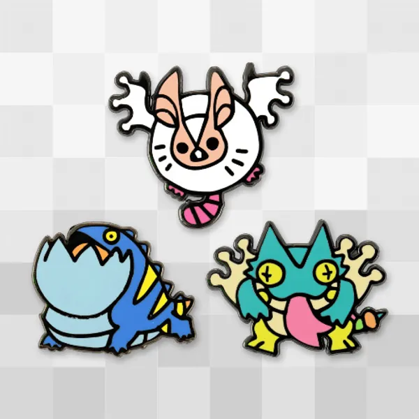 Wonk Monster Enamel Pin Set