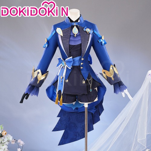 【IN STOCK】【Size XS-3XL】DokiDoki-N Game Genshin Impact Cosplay Dark Furina Costume Fontaine Focalors | 2XL