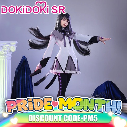 【S/M Ready For Ship】DokiDoki-SR Anime Puella Magi Madoka Magica Cosplay Akemi Homura Costume | XL-Order Processing Time Refer to Description Page