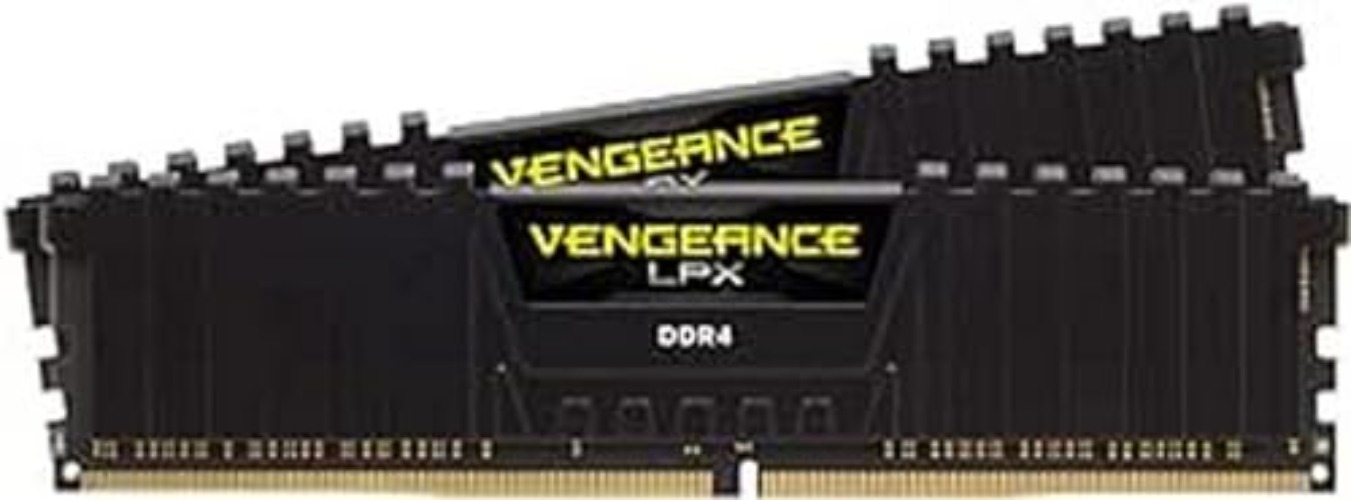 Corsair VENGEANCE LPX DDR4 RAM 32GB (2x16GB) 3200MHz CL16 Intel XMP 2.0 Computer Memory - Black (CMK32GX4M2E3200C16) - Black - 2 count (pack of 1) - 3200MHz - Memory