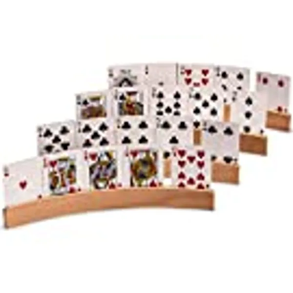 Yellow Mountain Imports Panorama Wooden Playing Card Holders - Set of 4
