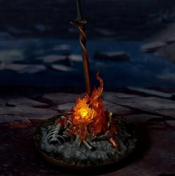 Multi Color LED Souls Bonfire LIT Light-up Statue Collectible