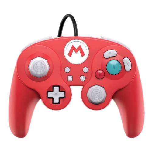 Wired Fight Pad Pro - Official Nintendo Switch Controller - Classic Gamecube Style Retro Controller - Perfect for Super Smash Bros & Mario Party - OLED Compatible - Mario