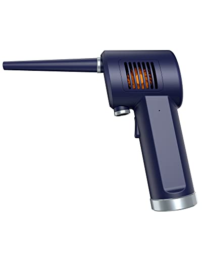 Compressed Air Duster, Replace Canned Air, Reusable Electric Air Can for Computer Keyboard Electronics Cleaning, 6000mAh Rechargeable Battery, Dust Debris Destroyer, Navy Blue - MICC012