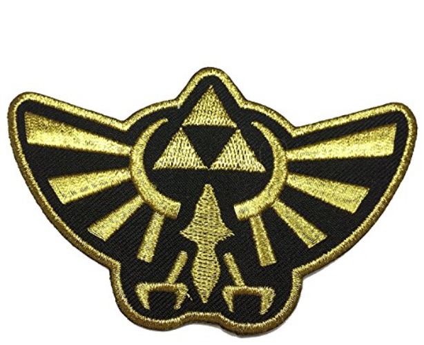 Legend of Zelda Hyrule's Royal Crest Gold Logo Iron on Patch