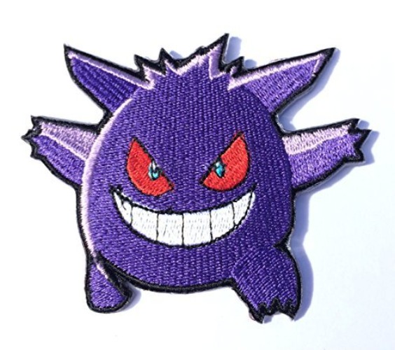 GENGAR Pokemon Go 3" Embroidered Sew/Iron-on Patch Shadow Ghost Pokémon Applique Badge