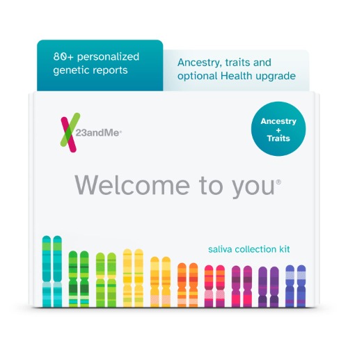 23andMe Ancestry + Traits Service - DNA Test Kit with Personalized Genetic Reports Including Ancestry Composition with 2000+ Geographic Regions, Family Tree, DNA Relative Finder and Trait Reports - 