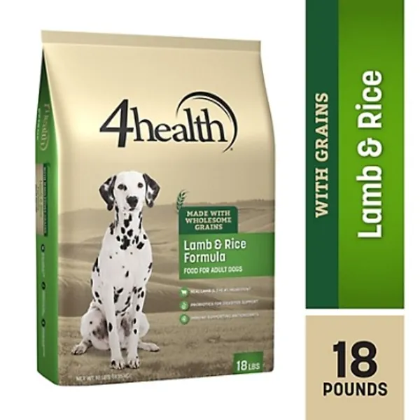 4health with Wholesome Grains Adult Digestion Support Lamb and Rice Formula Dry Dog Food, 18 lb. Bag