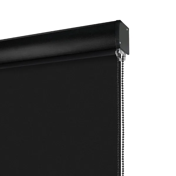 LUCKUP 100% Blackout Roller Shades Blind with Valance Cover Waterproof, UV Protection Thermal Insulated Fabric for Bedrooms, Patio Door, Bathroom, Office, Easy to Install, 20" W x 72" H-Black - Black 20" W x72“ H