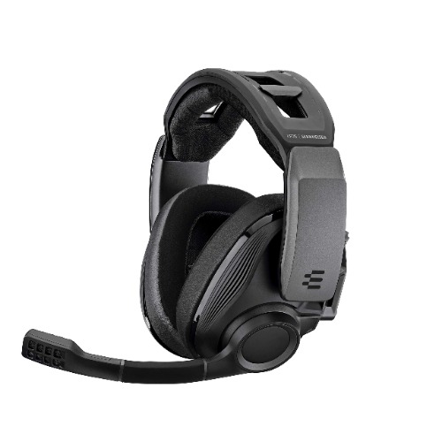 GSP 670 by EPOS Low-Latency Bluetooth, 7.1 Surround Sound, Noise-Cancelling Mic, Flip-to-Mute, Audio Presets, for Windows PC, PS4, and Smartphones (1000233), Black