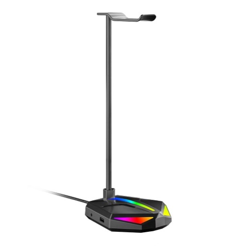 LED Headset Stand & Display - With 3 USB Ports