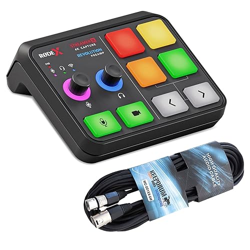 Rode X Streamer X Capture Card & Audio-Interface für Streaming, Gaming & Content Creation + keepdrum XLR-Cable