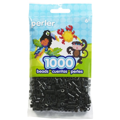 Perler Black Beads for Kids Crafts, 1000 pcs - Perler Black Beads for Kids Crafts, 1000 Pcs