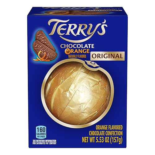 Terry's Milk Chocolate Orange 5.53 oz | Stocking Stuffer and Party Favor | Break Apart Chocolate Ball with Real Orange Oil | Holiday Favorite - Milk Chocolate - Pack of 1