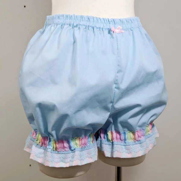 Pastel rainbow stripe plain mini sweet lolita fairy kei kawaii pastel goth bloomers shorts adult woman small-plus size