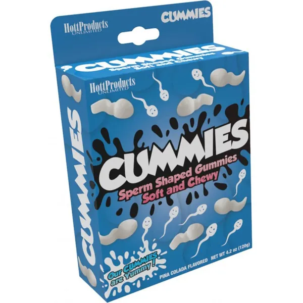 Cummies - Sperm Shape Gummies - Soft and Chewy - Pina Colada Flavored - 