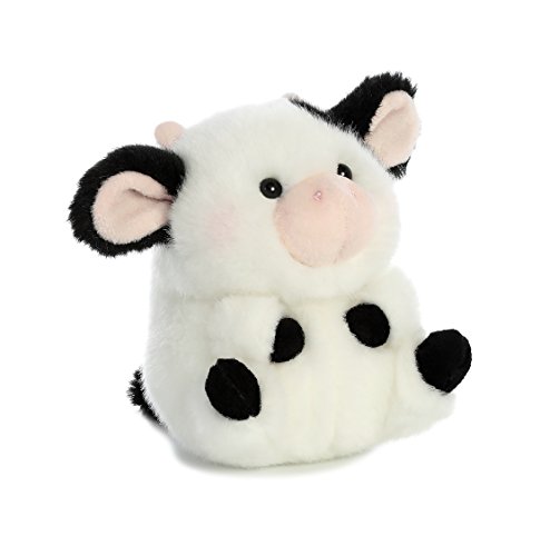 Aurora World Rolly Pet 5" Daisy Cow Stuffed Toy - Black & White Plush Animal - DAISY COW - 5 inches