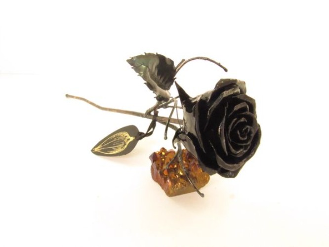 Long Stem Rose True Black