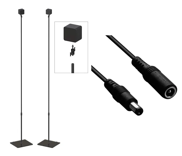Skywin VR Stand and Hidden Cable Set Compatible with HTC Vive & Index Base Station - Tempered Glass HTC Vive Stand and Cable Set for Vive and Rift Constellation Sensors (Hidden Cable Version) -