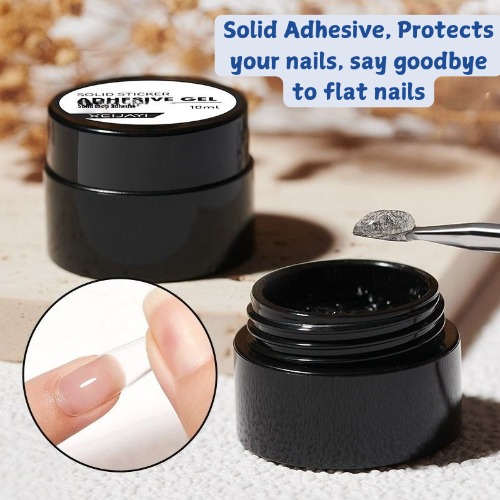 UV Solid Nail Gel Adhesive – Strong, Protective & Waterproof | 2-Piece Gel Bundle