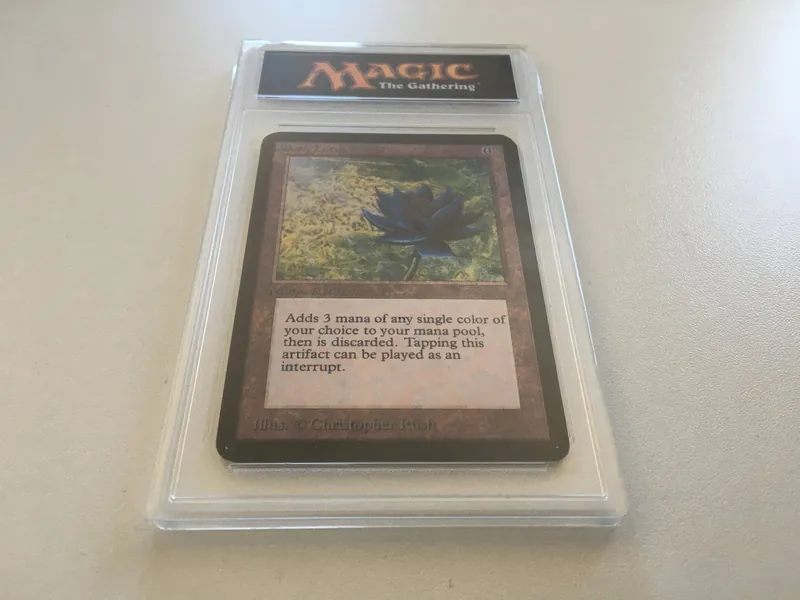 TOP LOADER edition Black Lotus Card Replica  Mono Artifact printed on 300g paper