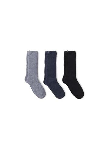 Barefoot Dreams Women's CozyChic 3 Pair Socks Set - One Size - Black Multi