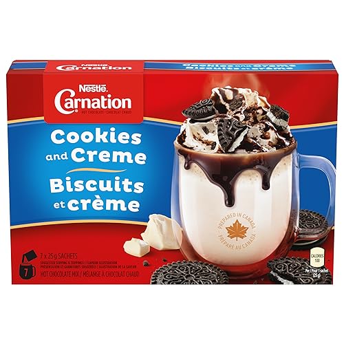NESTLÉ CARNATION Cookies and Creme Hot Chocolate Mix, 7 x 25 g