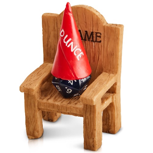 DND Dice Jail | Chair of Shame & Dunce Hat | Free Mystery Die | DnD Accessories & Perfect Dnd Gift for Game Masters & Players in Your Party | Great for Dungeons & Dragons Tables | Fits Die Size D4-D20 - 