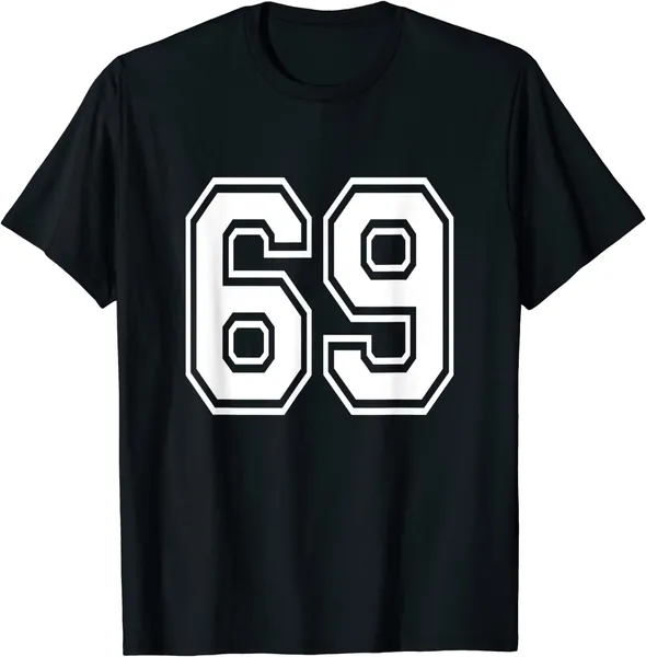 Number 69 T-Shirt Birthday Varsity Sports Team Jersey