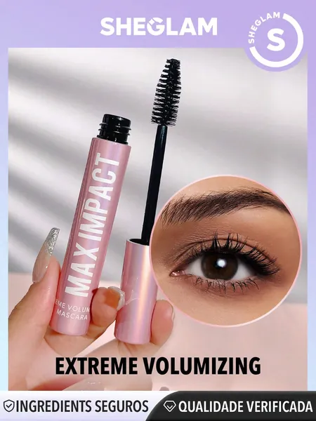 SHEGLAM Extremo Volumização Rímel À Prova D'Água Alongamento Secagem Rápida Duradouro Grosso Suave Preto Rímel Maquiagem Dos Olhos