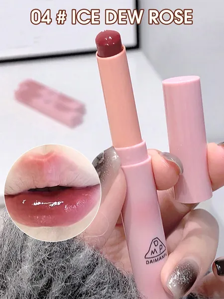 Batom hidratante em caneta, Vermelho Apricot Brilho Glossy, Glossy Plumping, Bálsamo hidratante labial tonalizante, Tinta de Tintura de Lábios em Gel à Prova d\"água de longa duração, presente de maquiagem para mulheres-04#