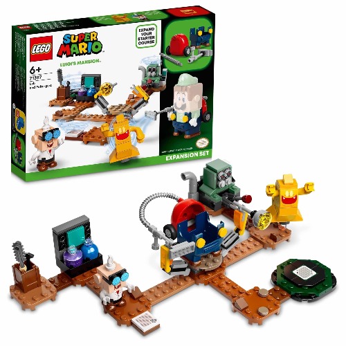 LEGO 71397 Super Mario Luigi’s Mansion Lab & Poltergust Expansion Set with Gold Ghost Figure, Buildable Game Toy for Kids 6 + Years Old