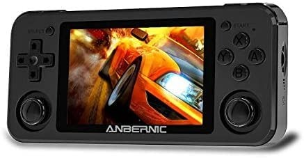 ANBERNIC RG351P Handheld Game Console with 64G TF Card 2500 Classic Games 3.5 Inch IPS Screen 3500mAh Battery, Video Games Player with Open Source System RK3326 Chip Quad-core 1.5GHz