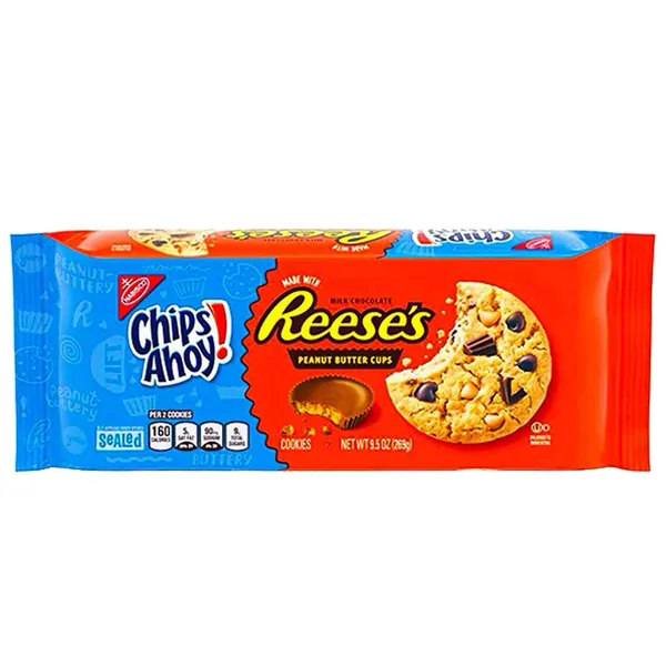 Chips Ahoy! Chewy Chocolate Chip Cookies, Reese's Peanut Butter Cups, 9.5 Ounce (Packaging May Vary)