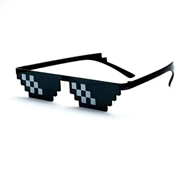 Kizrr Thug Life 8-Bit Pixel Pixelated Mosaic Sunglasses! Retro Geeky Gamer
