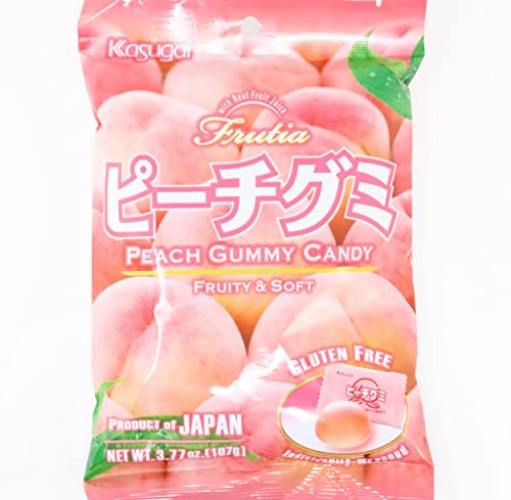 Kasugai Gummy Candies with White Peach Juice - 4.76 Oz