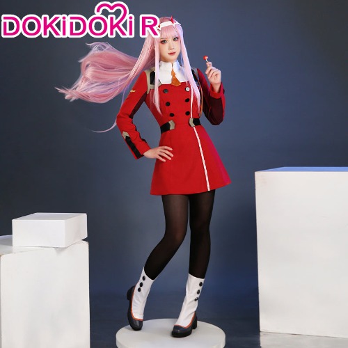 【Ready For Ship】【Size S-3XL】DokiDoki-R Anime Cosplay DARLING in the FRANXX Zero Two Cosplay CODE 002 Costume Women | Costume Only-XL