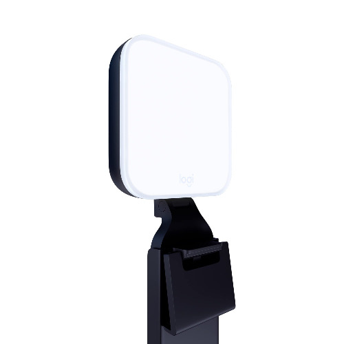 Logitech Litra Glow Premium LED Streaming Licht met TrueSoft - Computerverlichting voor videovergaderen en Zoom-meetings, verstelbare standaard, desktop app voor PC/Mac - Grafiet
