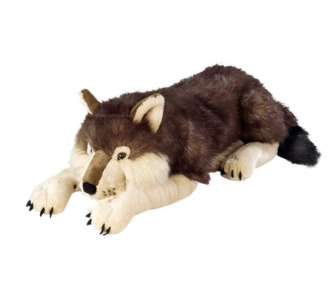 Throne Lupus_Arcum Wolf Lying Soft Plush ToyStuffed animal Extra