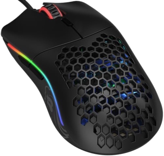Glorious Model O Wired Gaming Mouse 67g Superlight Honeycomb Design, RGB, Pixart 3360 Sensor, Omron Switches, Ambidextrous - Matte Black - Matte Black - Standard - Model O (Ambidextrous)