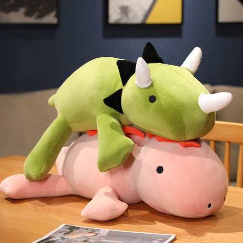 Ultra Soft Plush Weighted Dinosaur - Pink / 30cm