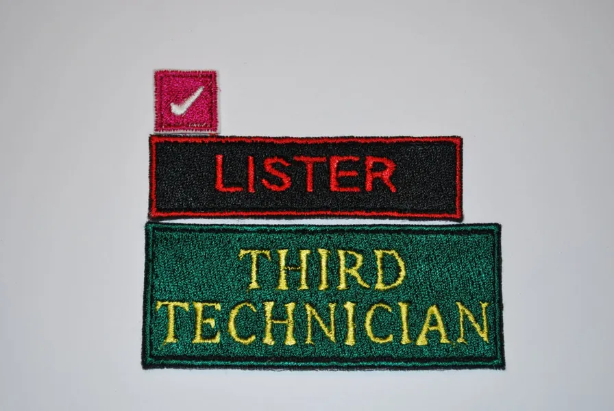 Red Dwarf Lister Costume Patches Fully Embroidered Sci-fi Cosplay