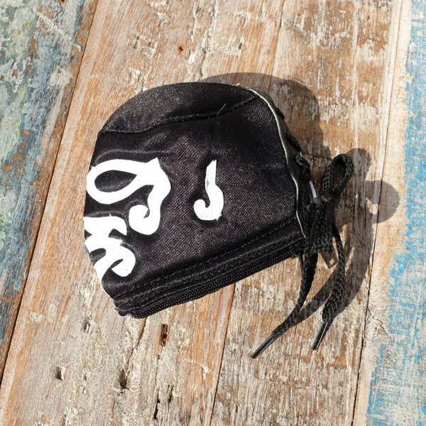 Mexican Lucha Libre Wrestling Mask COIN PURSE - Black/White