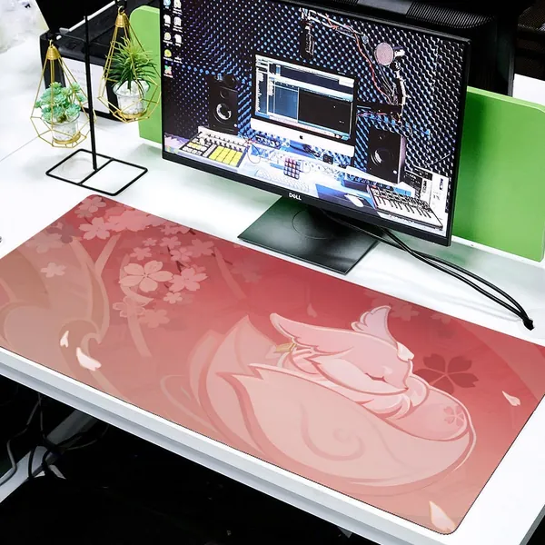 Yae Miko Namecard Desk Mat | Kawaii Cute Anime Waifu Gaming Mouse Pad | Gamer Gift