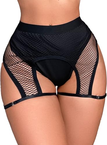 Rave Booty Shorts for Women - Sexy High Waisted Pants Butt Lifting Leggings Exotic Accessory Festival Outfit Bottom - Large - Electro Black