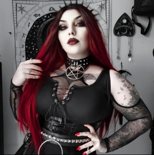 Black Alt Goth Fisnet Cut Out Top