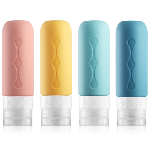 Gemice Travel Bottles for Toiletries Tsa Approved Travel Size Containers BPA Free Leak Proof Travel Tubs Refillable Liquid Travel Accessories for Cometic Shampoo and Lotion Soap, Yellow - Yellow