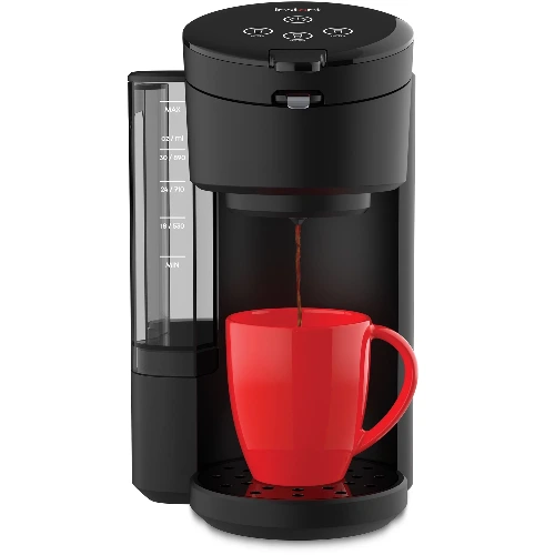 Instant Solo Café 2-in-1 Single Serve Coffee Maker for K-Cup Pods and Ground Coffee, Black